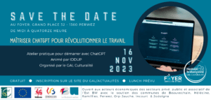 Save the Date atelier ChatGPT